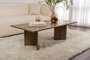 Nordure Mesa de Café Nogal 119x40x60 cm Tablero Melamina Sala de Estar Elegante Acogedora Duradera Sofisticada Moderna